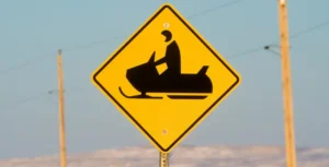 snowmobile trail sign