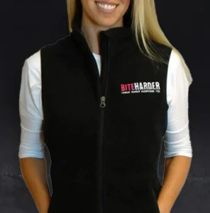 biteharder's ladies fleece vest